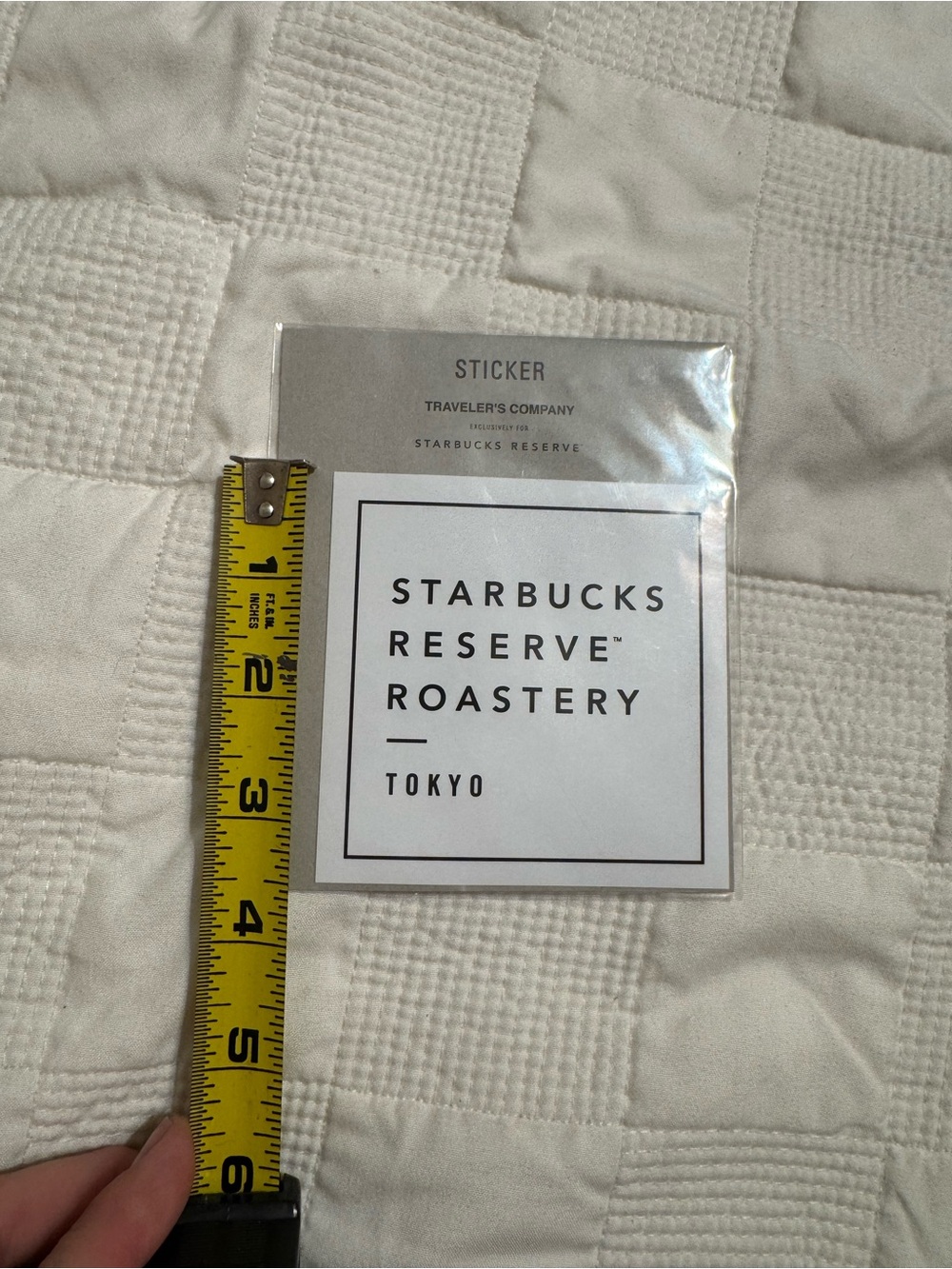 Starbucks Reserve Roastery Sticker - White & Black Square